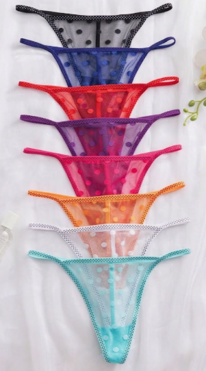 Tanga Crystal Dots – Transparencia Elegante